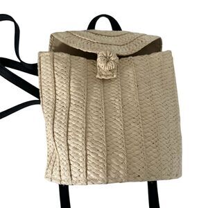 Straw Basket Backpack - Natural  NWOT